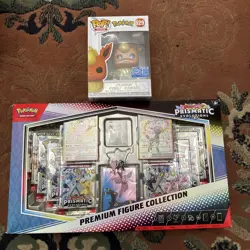 Pokemon TCG Prismatic Evolutions Premium Figure Collection with Funko Pop - New - Image 1