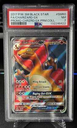 Charizard GX SM60 - 2017 Pokemon Sun & Moon Black Star Promo - PSA 7 - Image 1