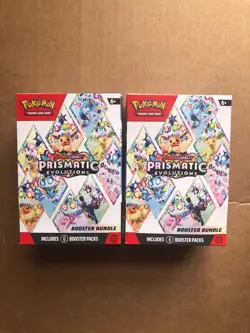 Pokemon TCG X2 Scarlet & Violet Prismatic Evolutions Booster Bundle SEALED - Image 1