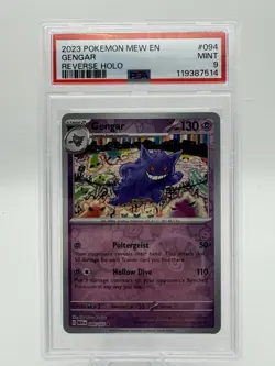 2023 POKEMON MEW EN-151 REVERSE HOLO #094 GENGAR PSA 9 - Image 1