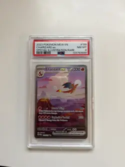 2023 POKEMON MEW EN-151 SPECIAL ILLUSTRATION RARE #199 CHARIZARD EX PSA 8 - Image 1