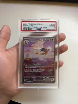 2023 POKEMON MEW EN-151 SPECIAL ILLUSTRATION RARE #199 CHARIZARD EX PSA 8 - Image 3