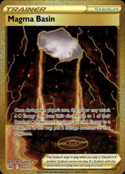 Pokemon Magma Basin (Secret) SWSH09: Brilliant Stars 185/172 Near Mint NM - Image 1