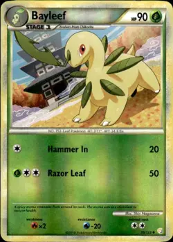 Pokemon Reverse Holo Bayleef HeartGold SoulSilver 35/123 Near Mint NM - Image 1
