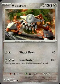 Pokemon Heatran (Poke Ball Pattern) Prismatic Evolutions 068/131 NM - Image 1