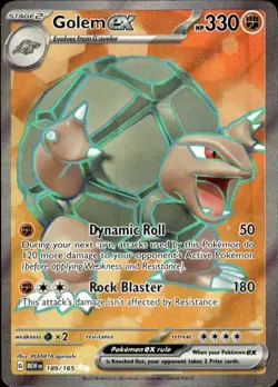 Pokemon Golem ex SV: Scarlet & Violet 151 189/165 Near Mint NM - Image 1
