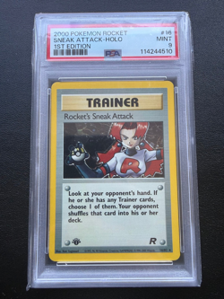 Rocket's Sneak Attack PSA 9 HOLO Rocket 1. 1st Edition 2000 Pokemon #2 - Image 1