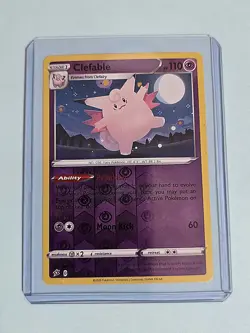 2020 Clefable 75/192 - Reverse Holo Rare - Rebel Clash - NM/MINT Pokemon TCG - Image 2