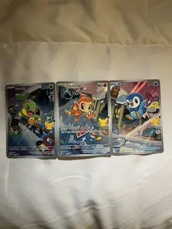 Pokemon TCG Chimchar Turtwig Piplup First Partner Illustration Collection Promo - Image 1