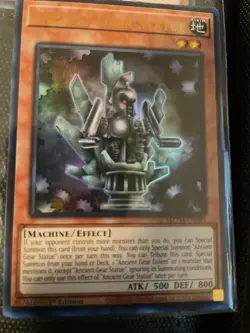 Yugioh MZTM-EN045 - Ancient Gear Statue - Ultra Rare 1st ed Same Day Shipping! - Image 1