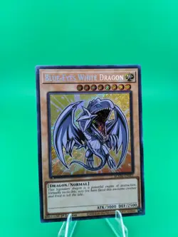 Yu-Gi-Oh! Blue-Eyes White Dragon BLMM-EN001 Secret Rare - Chibi Art - Image 1