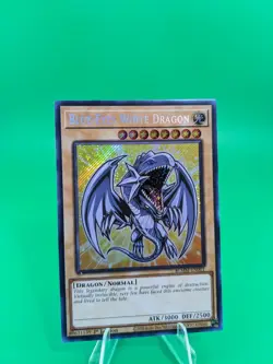 Yu-Gi-Oh! Blue-Eyes White Dragon BLMM-EN001 Secret Rare - Chibi Art - Image 2