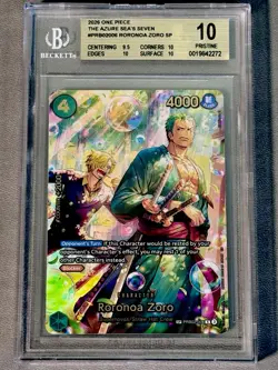One Piece Roronoa Zoro R PRB02-006 PRB-02 SP English BGS PRISTINE 10 - Image 1