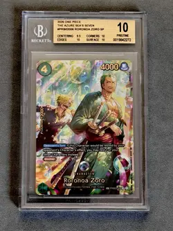 One Piece Roronoa Zoro R PRB02-006 PRB-02 SP English BGS PRISTINE 10 - Image 3