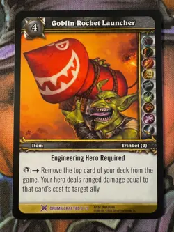 World of Warcraft TCG Drums Crafted 3/3 Goblin Rocket Launcher - Image 1