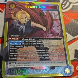 Union Arena Fullmetal Alchemist Edward Elric SR Holo Raid 3500+ BP Card - Image 1