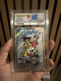 Chi-Chi SB01-019 Alt Art Dragon Ball Manga Booster Card Fusion World Graded 10 - Image 1