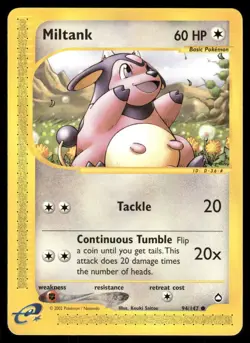 Pokemon Cards Miltank 94 Aquapolis WOTC Common NM - Image 1