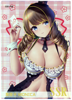 ❤MONICA Goddess Story Waifu Card - AZUR LANE CROSSWAVE Anime Waifu SSR-008 Card - Image 1