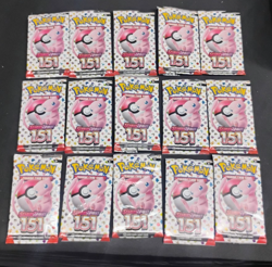 (15) EMPTY Pokemon TCG 151 Empty S&V Booster Packs MEW Artwork Wrappers NO Cards - Image 3