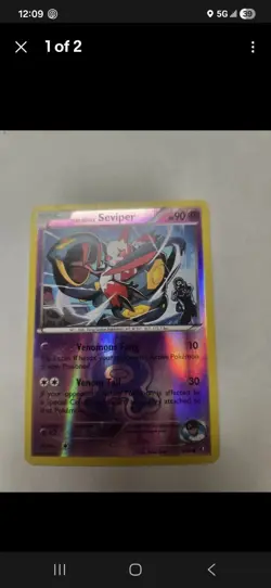Pokemon Team Aqua's Seviper Reverse Holo Double Crisis 9/34 Basic 90 HP Card - Image 1
