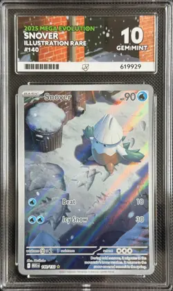 Pokemon Cards ACE 10 Snover 140/132 Mega Evolution Illustration Rare - Image 1