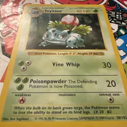 Vintage 1999 Pokemon Shadowless Ivysaur 30/102 Card LP, excellent condition🔥 - Image 2
