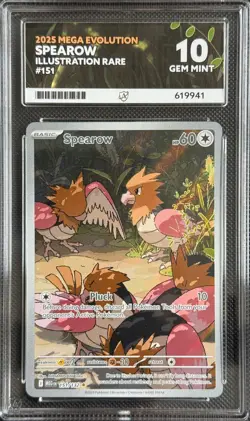 Pokemon Cards ACE 10 Spearow 151/132 Mega Evolution Illustration Rare - Image 1