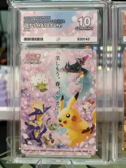 2020-21-22 Pokemon Let’s have Fun Promo Sticker Card Ace 10 Japanese SEQUENTIAL - Image 2