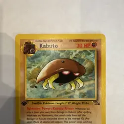 Pokemon Kabuto Fossil 1st Edition 50/62 Common Regular 1999 TCG Card - Image 2