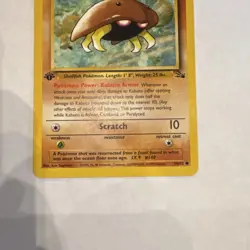 Pokemon Kabuto Fossil 1st Edition 50/62 Common Regular 1999 TCG Card - Image 3