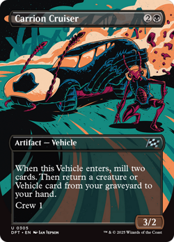 x4 Carrion Cruiser DFT Aetherdrift MTG 305 UNCOMMON BORDERLESS M/NM 4x - Image 1