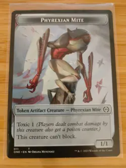 MTG Phyrexian Mite Token 011 Phyrexia: All Will Be One M/NM Free UK P&P - Image 1