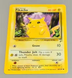 Pikachu # 87/130 Common Karte B Base Set 2 - 2000 Pokemon Englisch Mint Vintage - Image 1