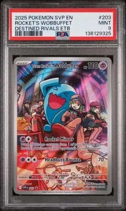 2x Sequential 2025 POKEMON PROMO #203 ROCKET'S WOBBUFFET DESTINED RIVALS - Image 1