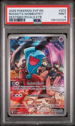 2x Sequential 2025 POKEMON PROMO #203 ROCKET'S WOBBUFFET DESTINED RIVALS - Image 2