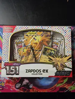 Pokemon TCG Scarlet & Violet 151 Zapdos EX Collection Box Sealed NEW - Image 1