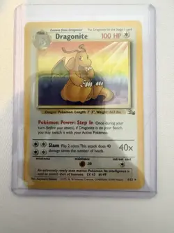 Pokemon Dragonite 100 HP 4/62 Fossil Holo Rare Unlimited English 1999 - Image 1
