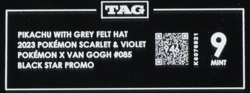 2023 SVP Pokemon X Van Gogh Promo #085 Pikachu With Grey Felt Hat TAG 9 (946) - Image 3