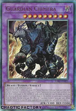 YUGIOH Ultimate Rare RA02-EN023 Guardian Chimera 1st Edition NM - Image 1