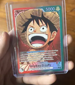 One Piece - Monkey D Luffy (Alt Art Leader) OP13-001 - Carrying On His Will Mint - Image 1