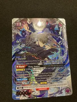 Union Arena Solo Leveling Sung Jinwoo 022 SR** 2 Star NM - Image 3