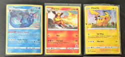 6 Pokemon Promo Cards Vaporeon, Flareon, 2 Pikachu, Wooloo,Professor's Research - Image 2