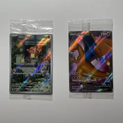 Pokemon SEALED PROMO Cards Charmander 044 Scarlet & Violet, Charizard V SWSH 050 - Image 1