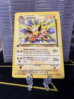 Jolteon 20/64 Jungle Pokemon TCG MP+ Vintage Card - Image 1