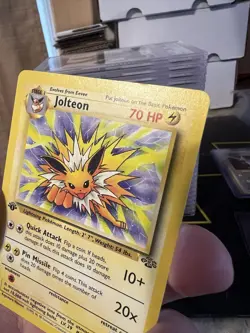 Jolteon 20/64 Jungle Pokemon TCG MP+ Vintage Card - Image 3