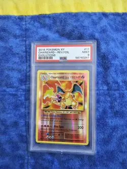 2016 Reverse Holo Charizard Trading Card 11/108 Pokemon XY Evolutions PSA 9 - Image 1