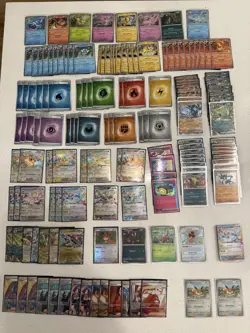 Pokemon Prismatic Evolution 156 card lot- Stamped, promos, EX, trainers, + more! - Image 1