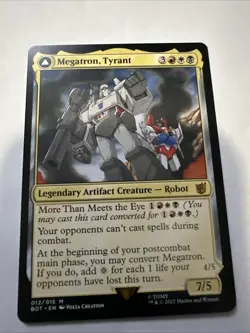 Megatron, Tyrant #12 (NM) Transformers BOT Magic MTG - Image 1