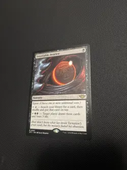 Insatiable Avarice #91 Regular Rare Nm Outlaws of Thunder Junction Mtg Wizards - Image 1